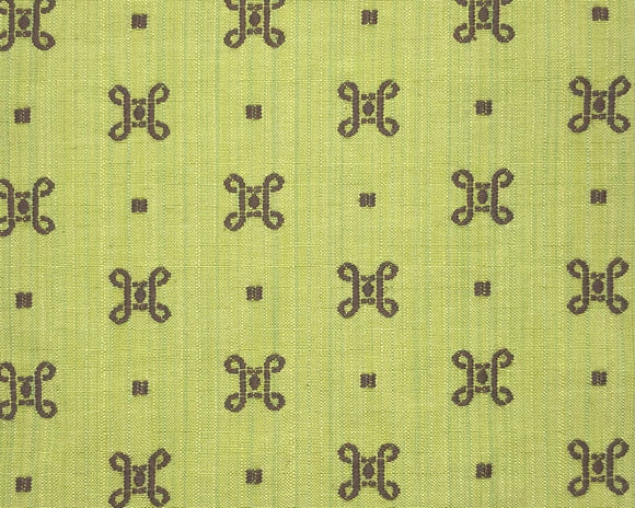 7303-4 Georgian Embroidered Motif Green