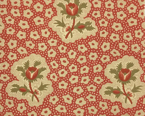 2802-4 Rose Medallions Red